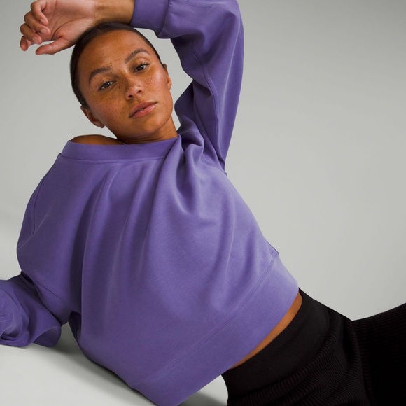 NWT!Lululemon Perfectly Oversized Cropped Crew *Softstreme size 8 - Picture 1 of 7